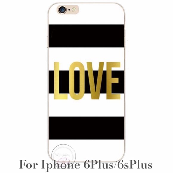 Iphone 6Plus/6sPlus Love Phone Case Black White - Picture 3 of 3