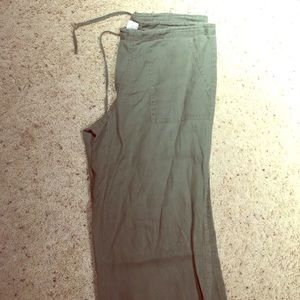 Army Green Victoria Secret Linen pants