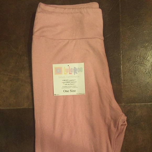 OS NWT LuLaRoe Pale Pink Heathered Leggings