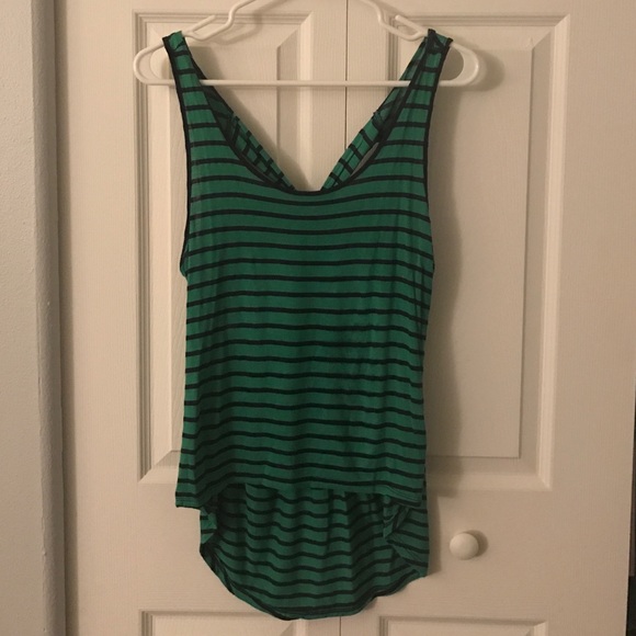 Green and blue striped tank top!