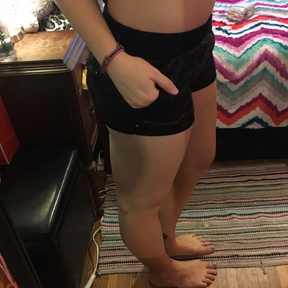 Forever 21 black sequin shorts-large