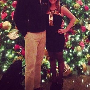 Black and gold cocktail dress