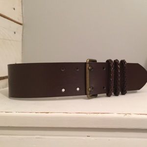 Brown leather belt