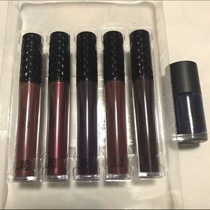 JLB 5pc Vamp color Matte Lip Gloss & Nail Polisho