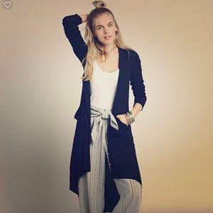 Ribbed Up Cardigan by Free People beach (Black)