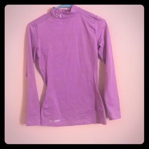 Purple Under Armour Fitted Coldgear