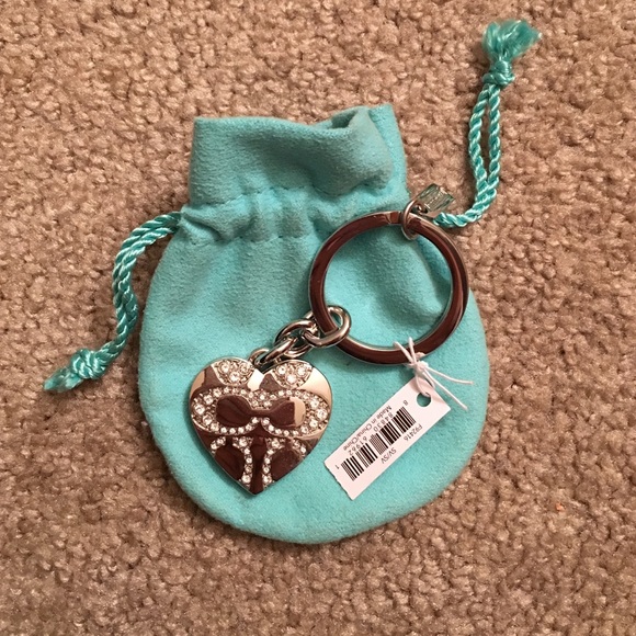 Coach Heart Locket Keychain
