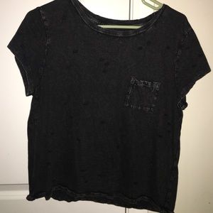 distressed crop top