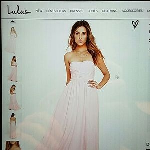 Lulus All Afloat Blush Pink Strapless Maxi Dress