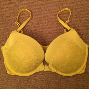 Neon Yellow Strappy Victoria Secrets Push-up Bra