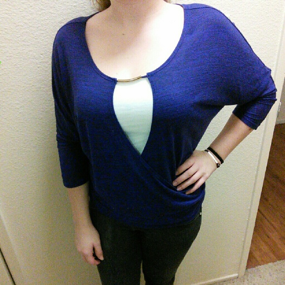 Royal blue blouse