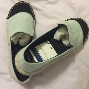 Zara baby blue and black espadrilles 👟👣👑