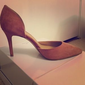 Banana Republic "Alicia" suede heels in Rose
