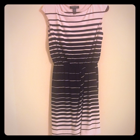 White and Black Striped Dress