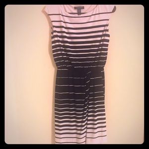 White and Black Striped Dress
