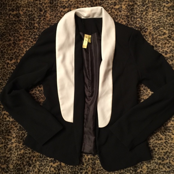 Black and white suit jacket