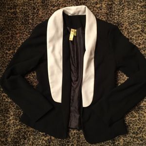 Black and white suit jacket