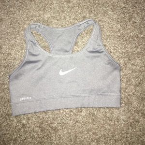 Nike dri-fit pro grey sports bra XS