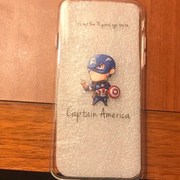 Clear Captain  America phone case for iPhone 7