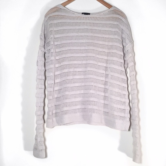 Theory Sweater. Off shoulder Seam. 100% Wool - Picture 2 of 4