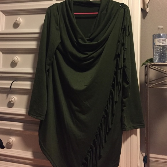 Green long sleeve wrap - Picture 3 of 4