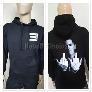 Men Eminem F U Back Logo Pullover Hoodie