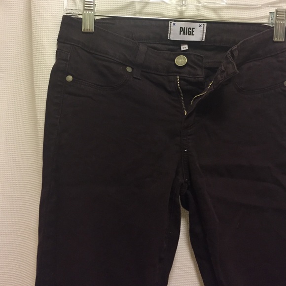 Paige Eggplant-colored skinny jeans