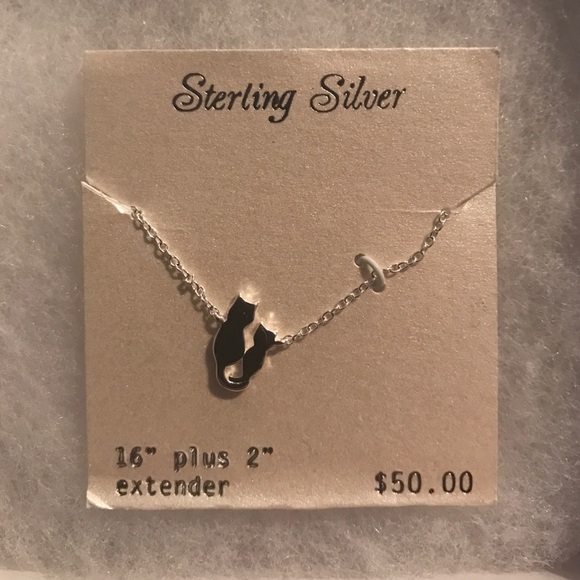 Sterling Silver Cat Necklace