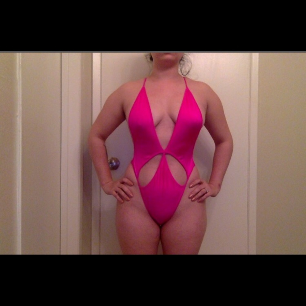 Hot pink bodysuit