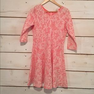 2 tone pink flower dress