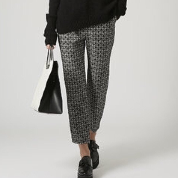 Topshop Cigarette Chevron Trousers