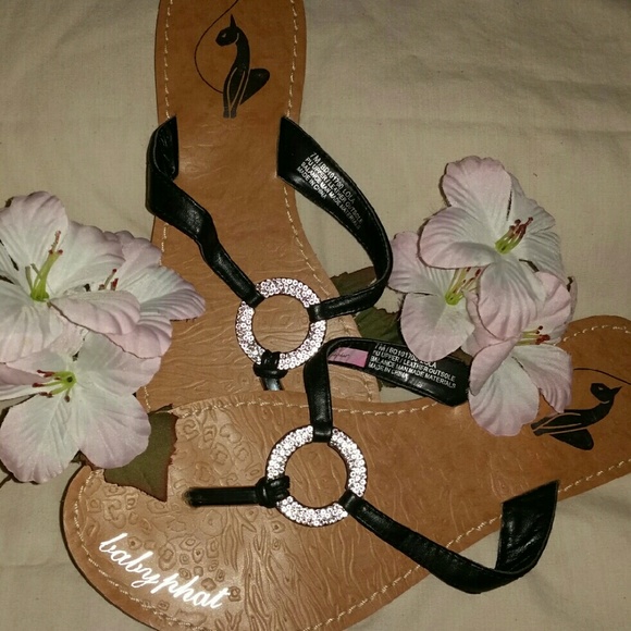 Baby Phat Sandals/Flip Flops with Rhinestones