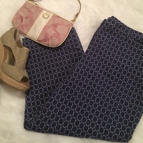 Talbots Navy/White Crop Pants⛵️