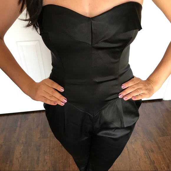 CLOSET SALE ⭐️ Betsey Johnson Black Satin Jumpsuit - Picture 3 of 6