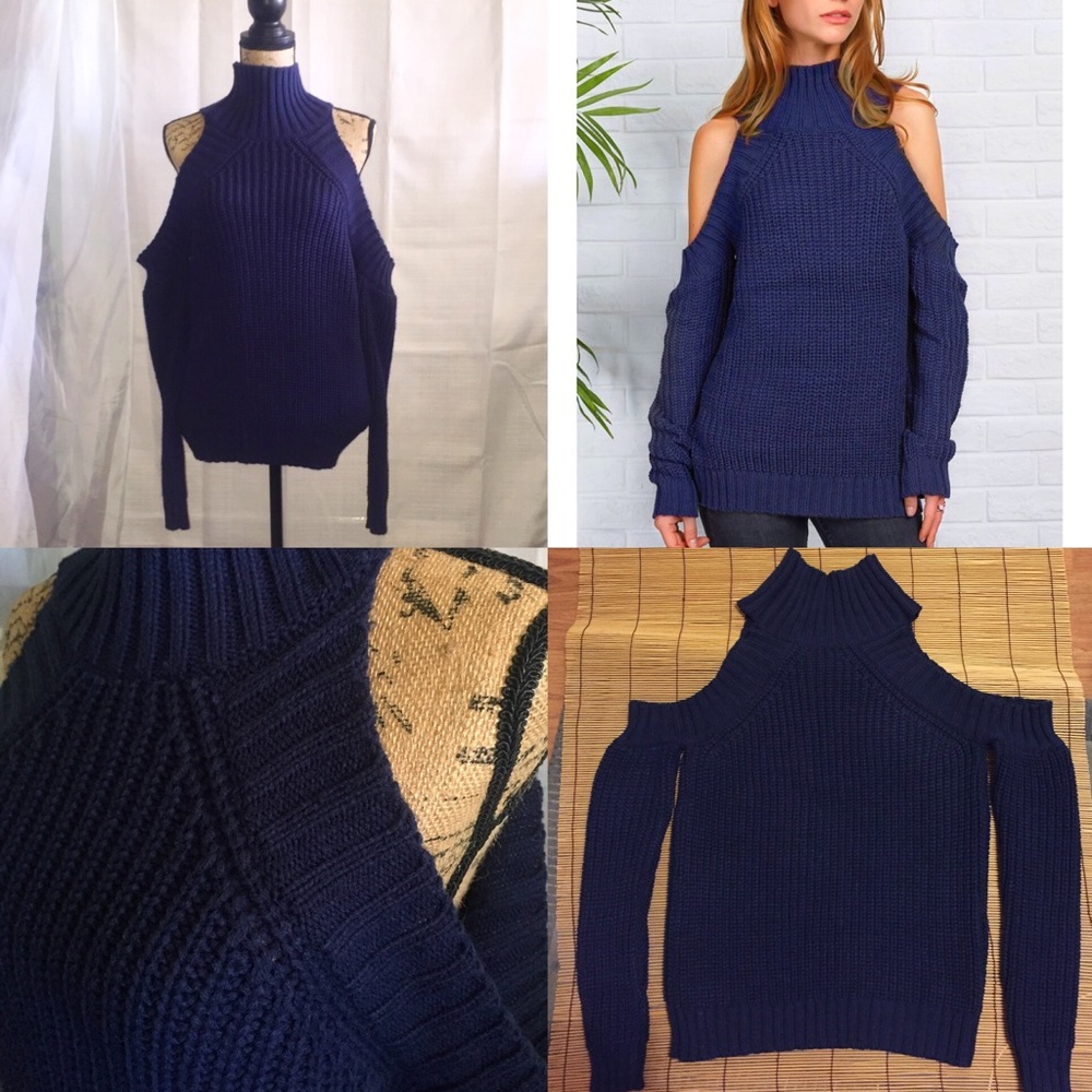 💎SALE💎 NWOT Open Shoulder TurtleNeck Sweater