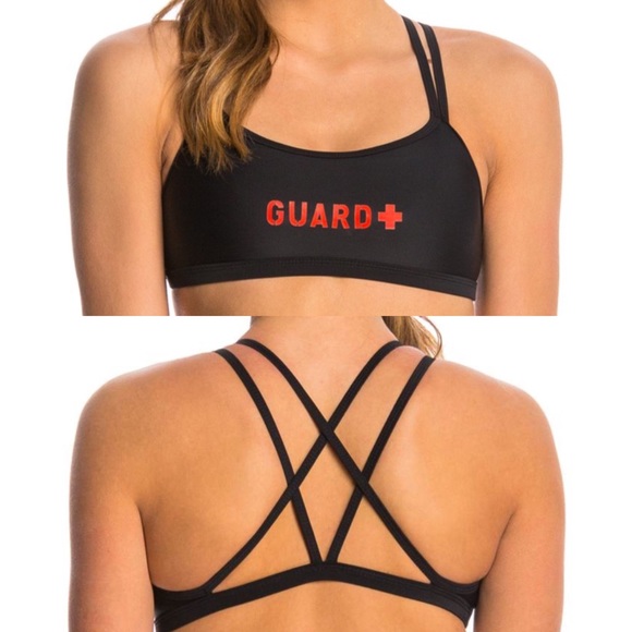 NWT Sporti Guard Double Cross Bikini Workout Top