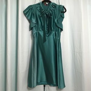 CLOSET SALE ⭐️ Betsey Johnson Green Silk Dress