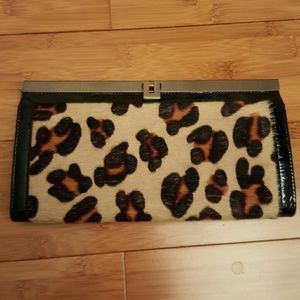 Leopard print clutch