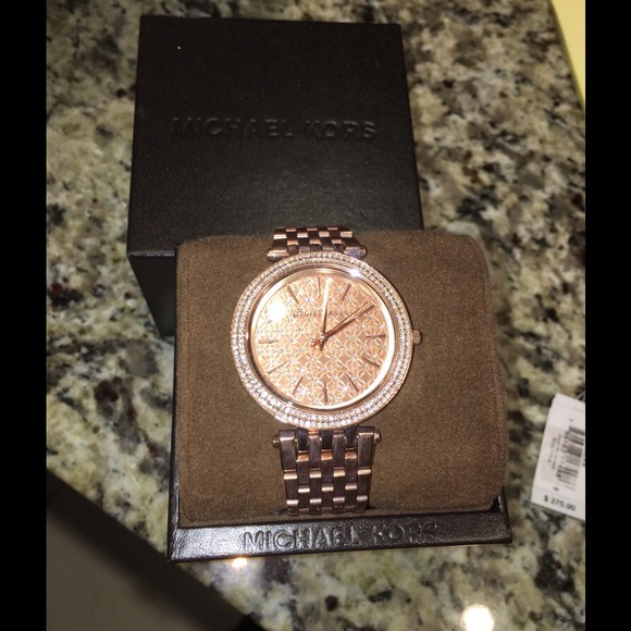 Rose gold michael kors watch