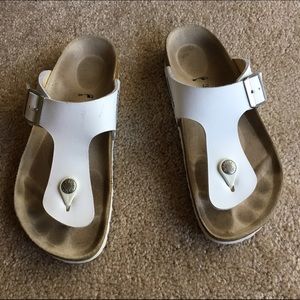 Birkenstock Gizeh Birko-Flor White/Great condition