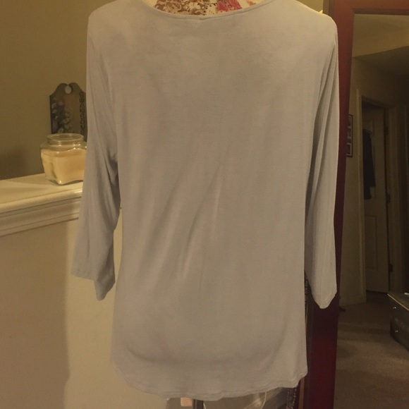 Light grey, 3/4 sleeve top - Picture 3 of 4