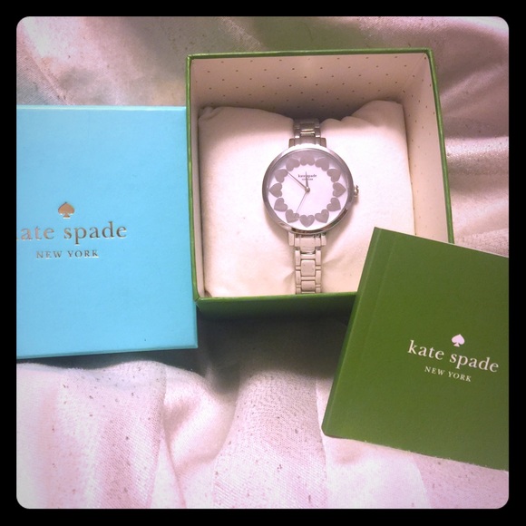 NWT 100% Authentic Kate Spade Silver Heart Watch