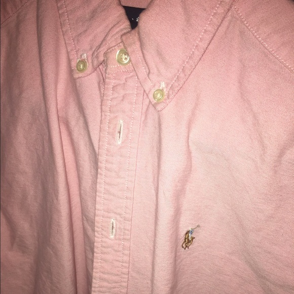 Pink polo button down