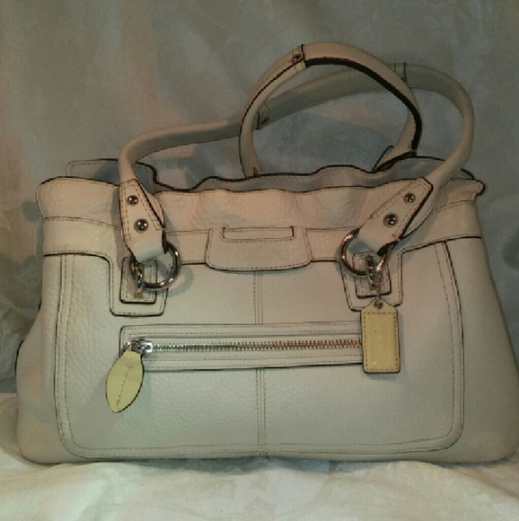 Lovey Coach Pebble Leather Satchel