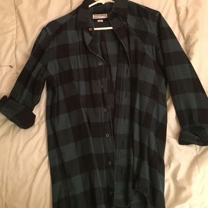 American apparel green flannel