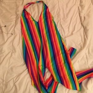 American apparel rainbow jumpsuit