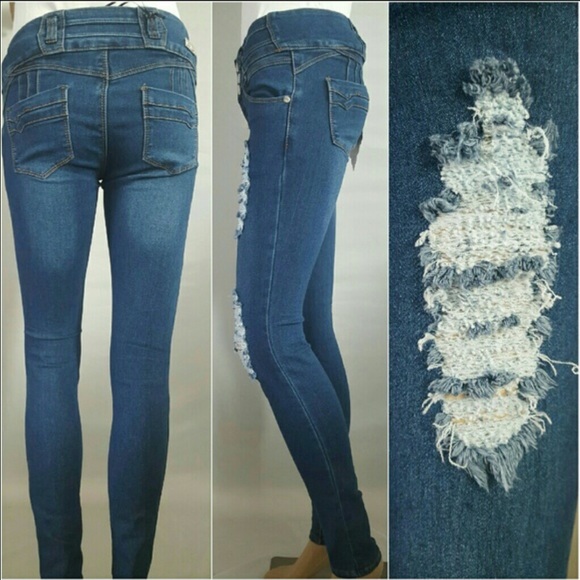 💋💋Distressed skinny jeans size 15💋💋 - Picture 2 of 4