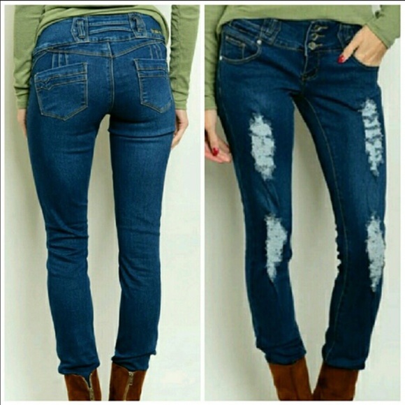 💋💋Distressed skinny jeans size 15💋💋 - Picture 4 of 4