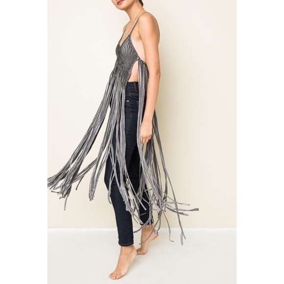Coachella Handwoven Fringe Top - Picture 2 of 5