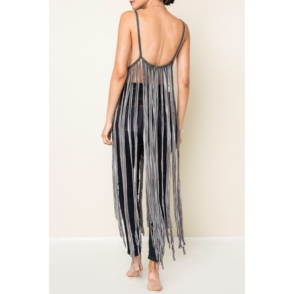 Coachella Handwoven Fringe Top - Picture 3 of 5